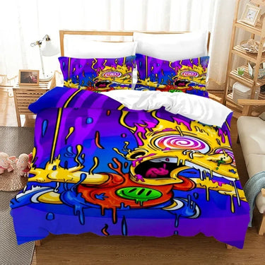 Housse de Couette Les Simpsons Psychédelique